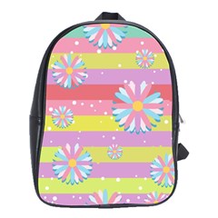 Flowers-024 School Bag (large) by nateshop