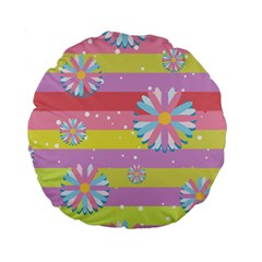 Flowers-024 Standard 15  Premium Round Cushions by nateshop