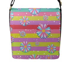 Flowers-024 Flap Closure Messenger Bag (l) by nateshop