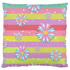 Flowers-024 Large Flano Cushion Case (one Side) by nateshop