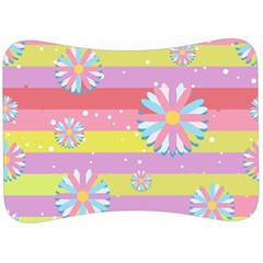 Flowers-024 Velour Seat Head Rest Cushion by nateshop