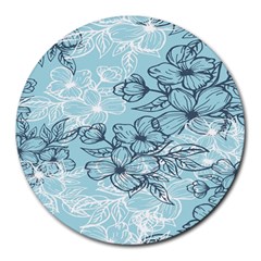 Flowers-25 Round Mousepad by nateshop