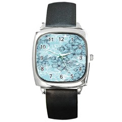 Flowers-25 Square Metal Watch by nateshop