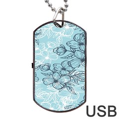 Flowers-25 Dog Tag Usb Flash (two Sides) by nateshop