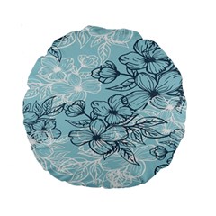 Flowers-25 Standard 15  Premium Round Cushions by nateshop