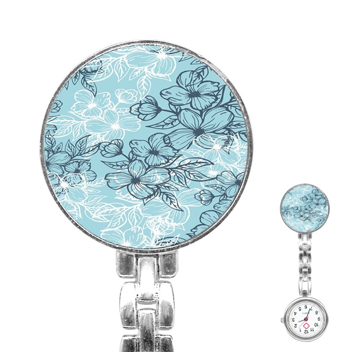 Flowers-25 Stainless Steel Nurses Watch