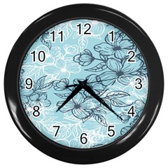 Flowers-25 Wall Clock (black) by nateshop