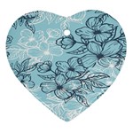 Flowers-25 Heart Ornament (Two Sides) Front