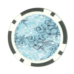 Flowers-25 Poker Chip Card Guard by nateshop