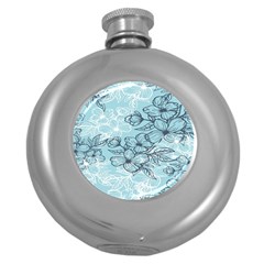 Flowers-25 Round Hip Flask (5 Oz) by nateshop