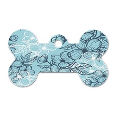 Flowers-25 Dog Tag Bone (two Sides) by nateshop