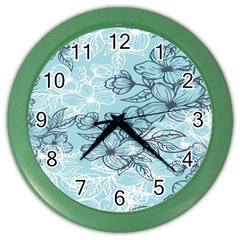 Flowers-25 Color Wall Clock by nateshop