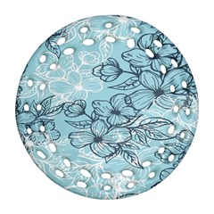 Flowers-25 Ornament (round Filigree) by nateshop