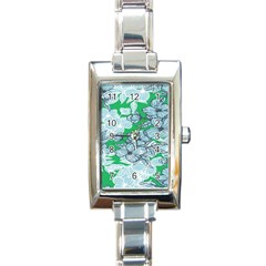 Flowers-26 Rectangle Italian Charm Watch by nateshop