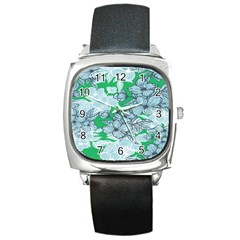 Flowers-26 Square Metal Watch by nateshop