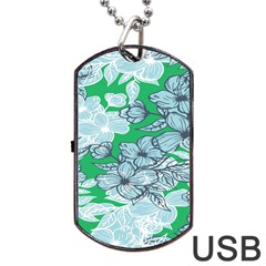 Flowers-26 Dog Tag Usb Flash (one Side) by nateshop