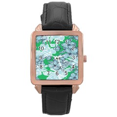 Flowers-26 Rose Gold Leather Watch  by nateshop