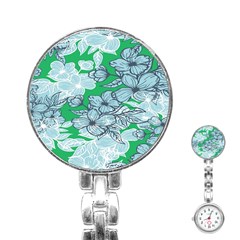 Flowers-26 Stainless Steel Nurses Watch by nateshop