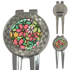 Flowers-27 3-in-1 Golf Divots by nateshop