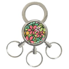 Flowers-27 3-ring Key Chain by nateshop