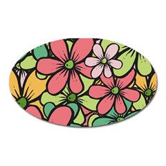 Flowers-27 Oval Magnet by nateshop