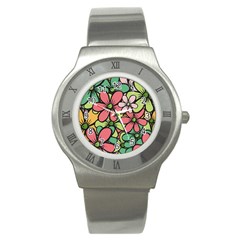 Flowers-27 Stainless Steel Watch by nateshop