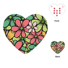 Flowers-27 Playing Cards Single Design (heart) by nateshop