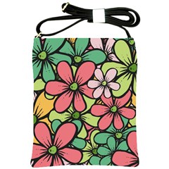 Flowers-27 Shoulder Sling Bag by nateshop