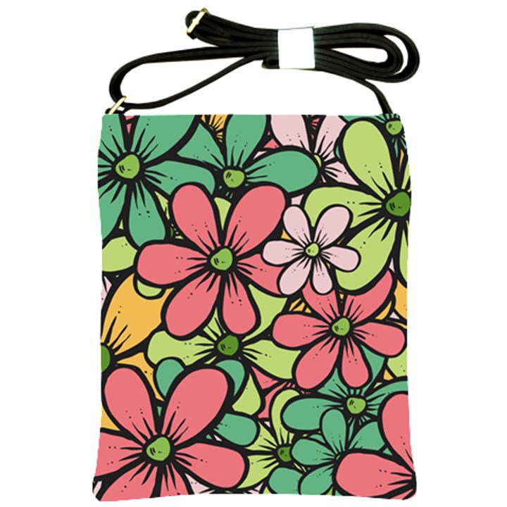 Flowers-27 Shoulder Sling Bag