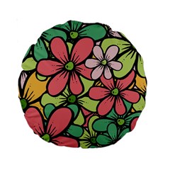 Flowers-27 Standard 15  Premium Round Cushions by nateshop