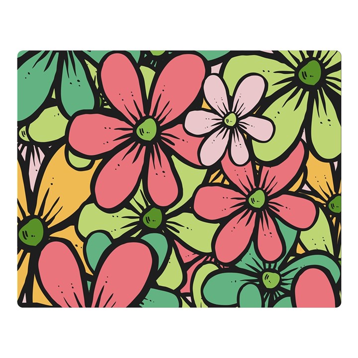 Flowers-27 Double Sided Flano Blanket (Large) 