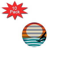 Waves Windsurfer Sun 1  Mini Buttons (10 Pack) 