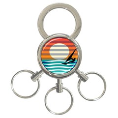 Waves Windsurfer Sun 3-ring Key Chain