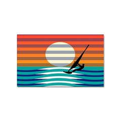 Waves Windsurfer Sun Sticker (rectangular)