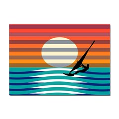 Waves Windsurfer Sun Sticker A4 (10 Pack)