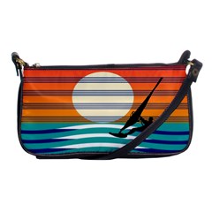 Waves Windsurfer Sun Shoulder Clutch Bag by Ravend