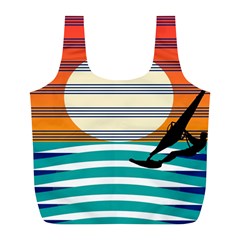 Waves Windsurfer Sun Full Print Recycle Bag (l) by Ravend