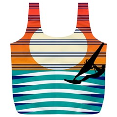 Waves Windsurfer Sun Full Print Recycle Bag (xl) by Ravend