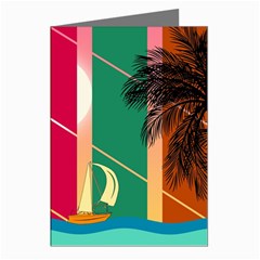 Beach Summer Wallpaper Greeting Cards (pkg Of 8)