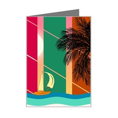 Beach Summer Wallpaper Mini Greeting Card by Ravend