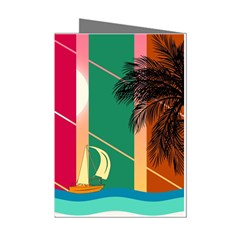 Beach Summer Wallpaper Mini Greeting Cards (pkg Of 8)