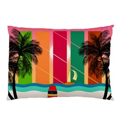 Beach Summer Wallpaper Pillow Case by Ravend