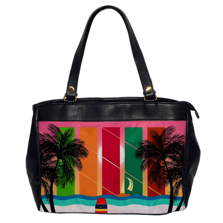 Beach Summer Wallpaper Oversize Office Handbag