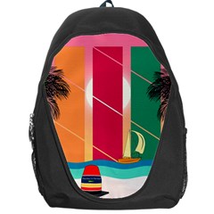 Beach Summer Wallpaper Backpack Bag by Ravend