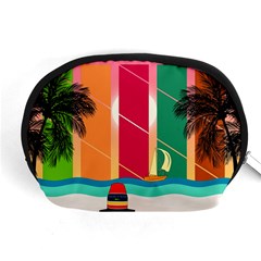 Beach Summer Wallpaper Accessory Pouch (medium) by Ravend