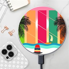 Beach Summer Wallpaper Wireless Charger by Ravend