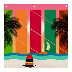 Beach Summer Wallpaper Banner And Sign 3  X 3 