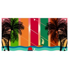 Beach Summer Wallpaper Banner And Sign 4  X 2  by Ravend