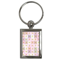 Giraffe Pattern Art Background Key Chain (rectangle) by Ravend