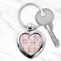 Giraffe Pattern Art Background Key Chain (heart) by Ravend